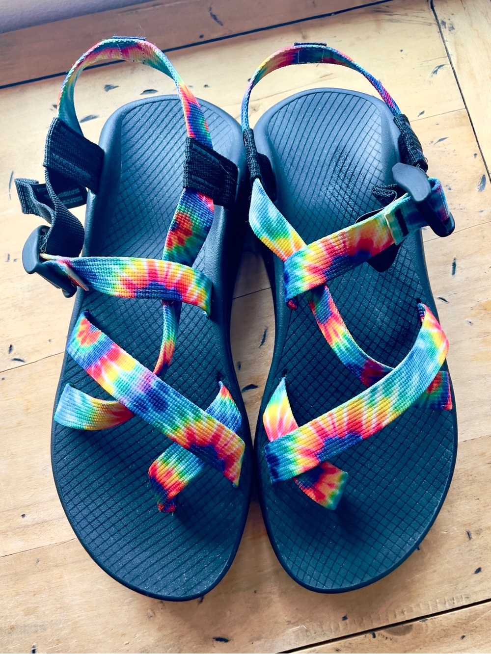 Women’s Chaco Multicolor Z/2 Tie-Dye Strap Sandals - Black Footbed